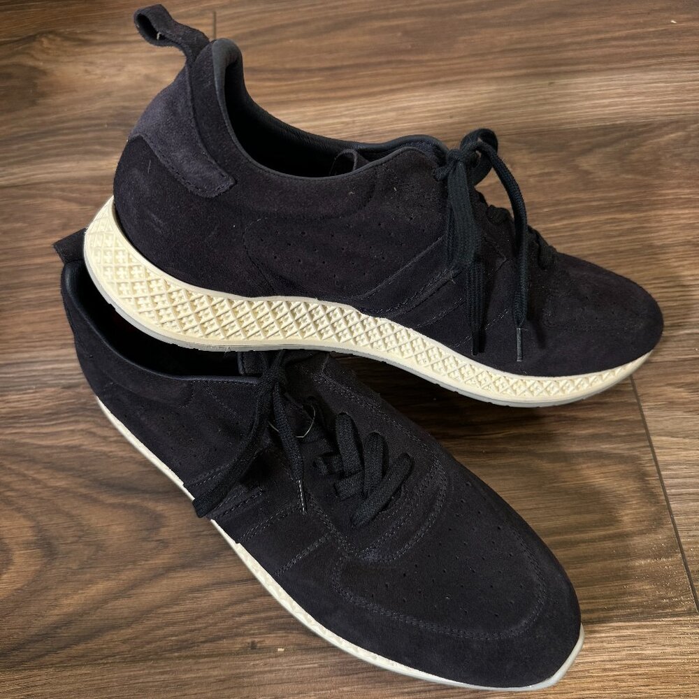 Superfetch Suede Lace Up Black Sneakers Shoes Size 10 43